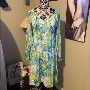 NWT SUNNY LEIGH Floral Print Dress Sz L